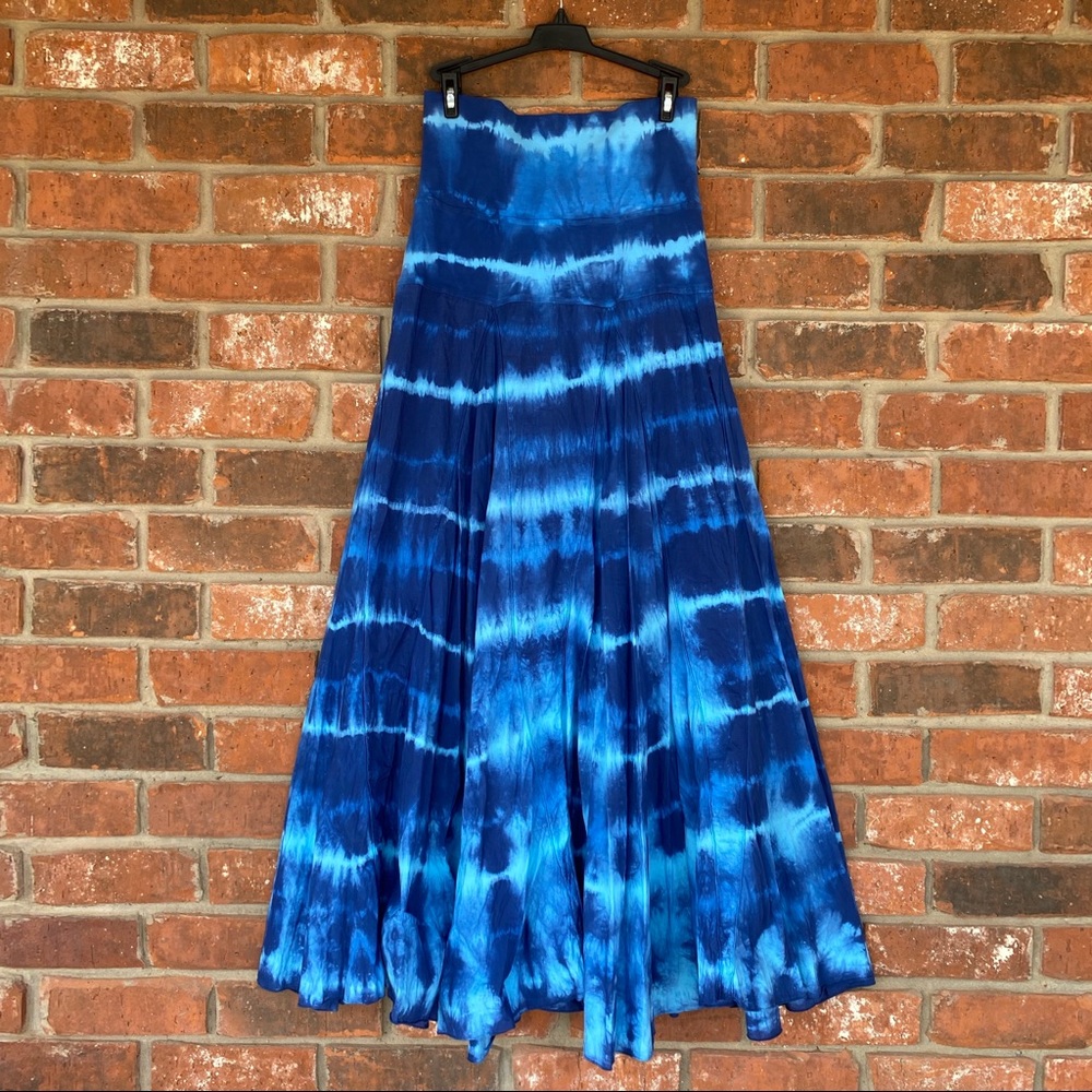 Boho Tie Dye Maxi Skirt - Karen Kane Long Skirt
